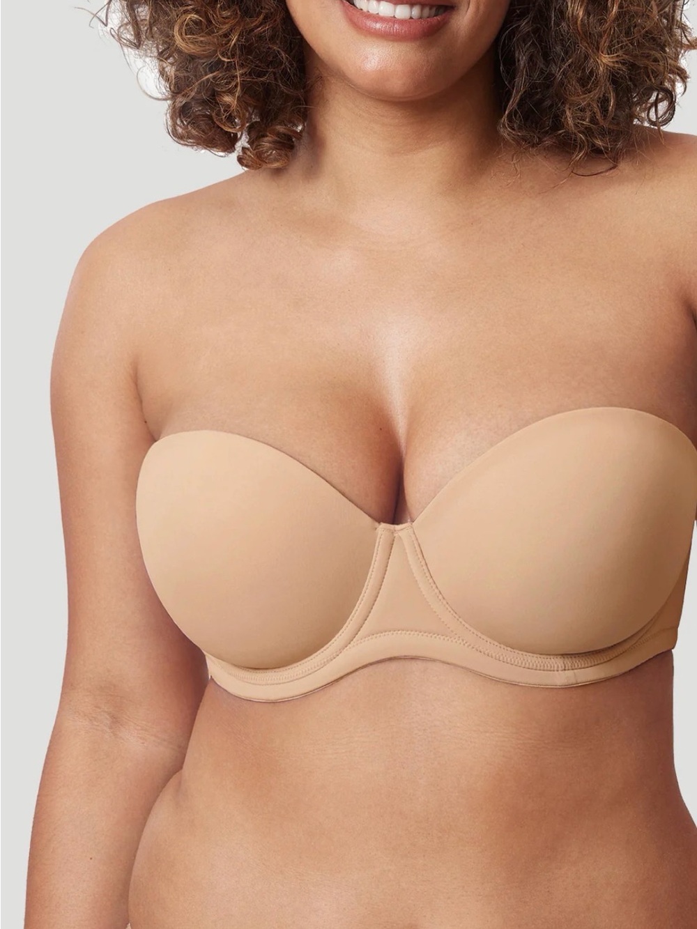 Delimira Warm Beige Strapless Bra Size 42B